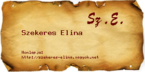 Szekeres Elina névjegykártya